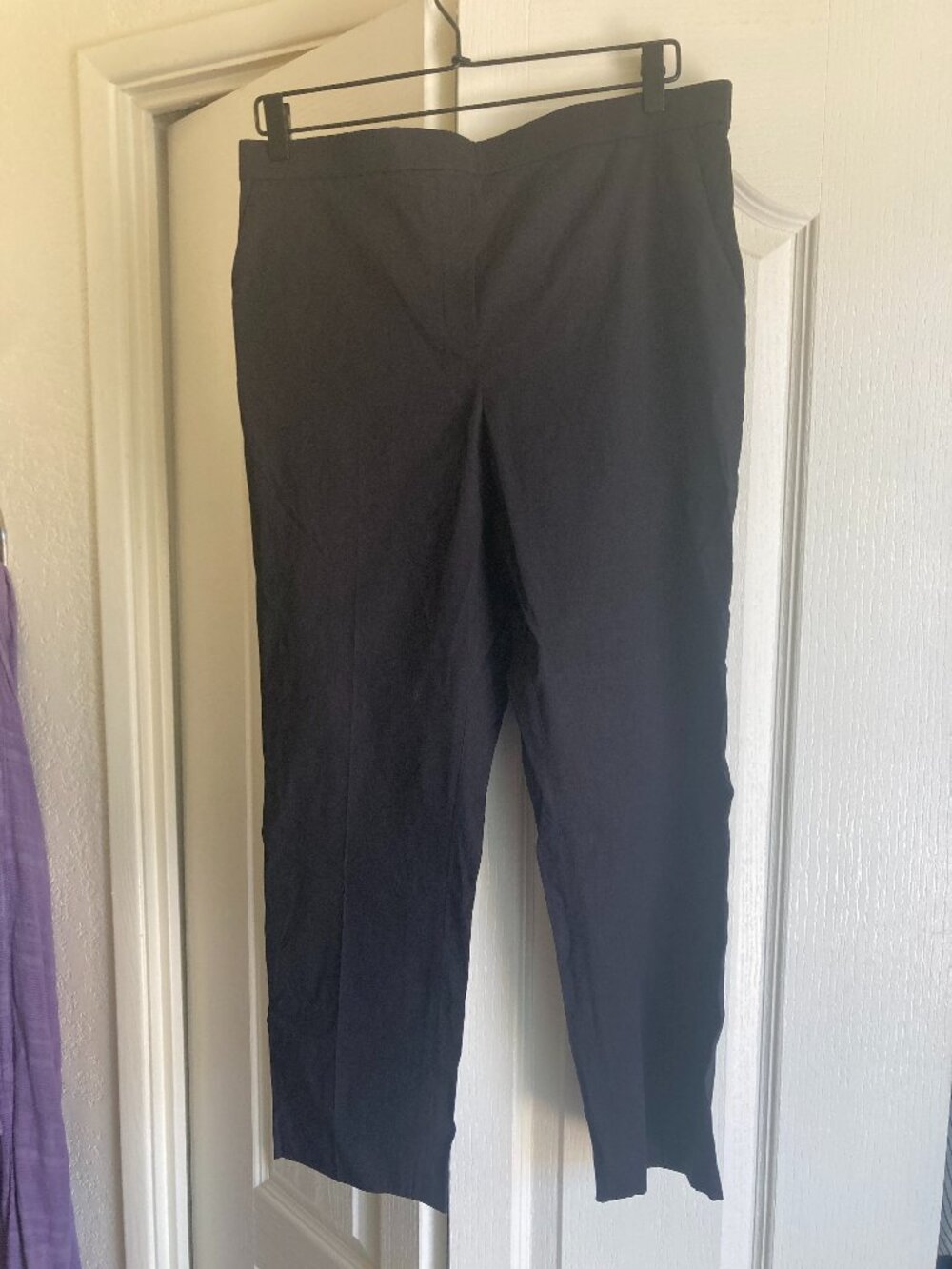 Theory Treeca Pull-On cropped Pant in Good Linen black size 12
